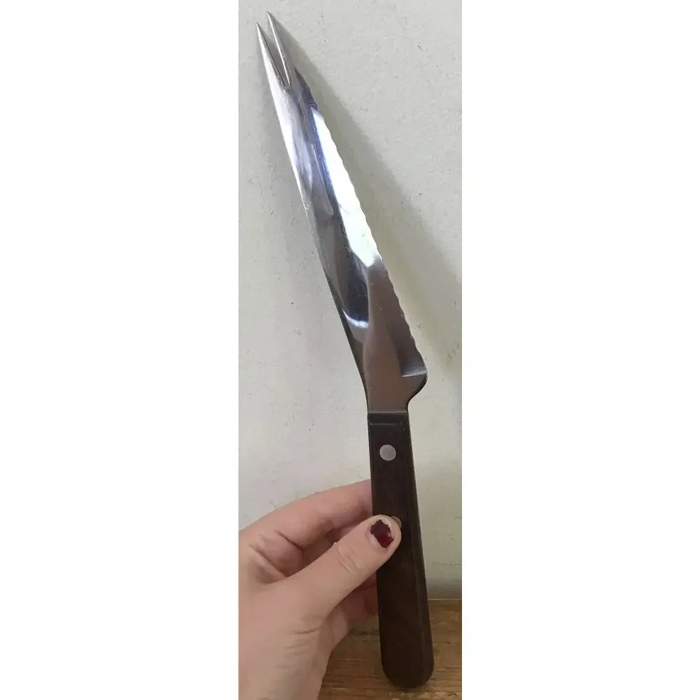 Vintage Ekco Stainless Vanadium USA Serrated Tomato Slicing Knife 7” Blade